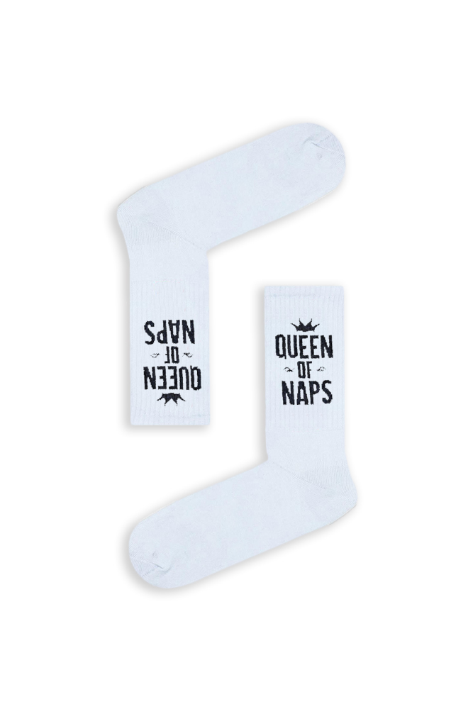 1queen-of-nap Κάλτσα Unisex με Σχέδιο QUEEN NAPS - Image 1