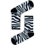 Κάλτσα Unisex με Σχέδιο Zebra