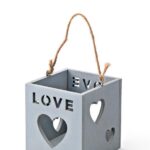 ΜΠΟΜΠΟΝΙΕΡΑ ΞΥΛΙΝΟ ΚΗΡΟΠΗΓΙΟ LOVE ΓΚΡΙ 8Χ8Χ8,5