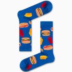 Καλτσα Unisex με Σχέδιο Blue Burger & Hot Dog