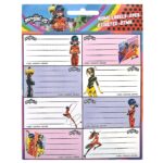 Ετικέτες Miraculous σετ=2φυλλα 16 Ετικέτες 15x20cm Gim