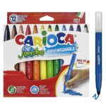 Μαρκαδόροι Carioca Jumbo 6mm σετ=12 Χρώματα  Carioca 40569