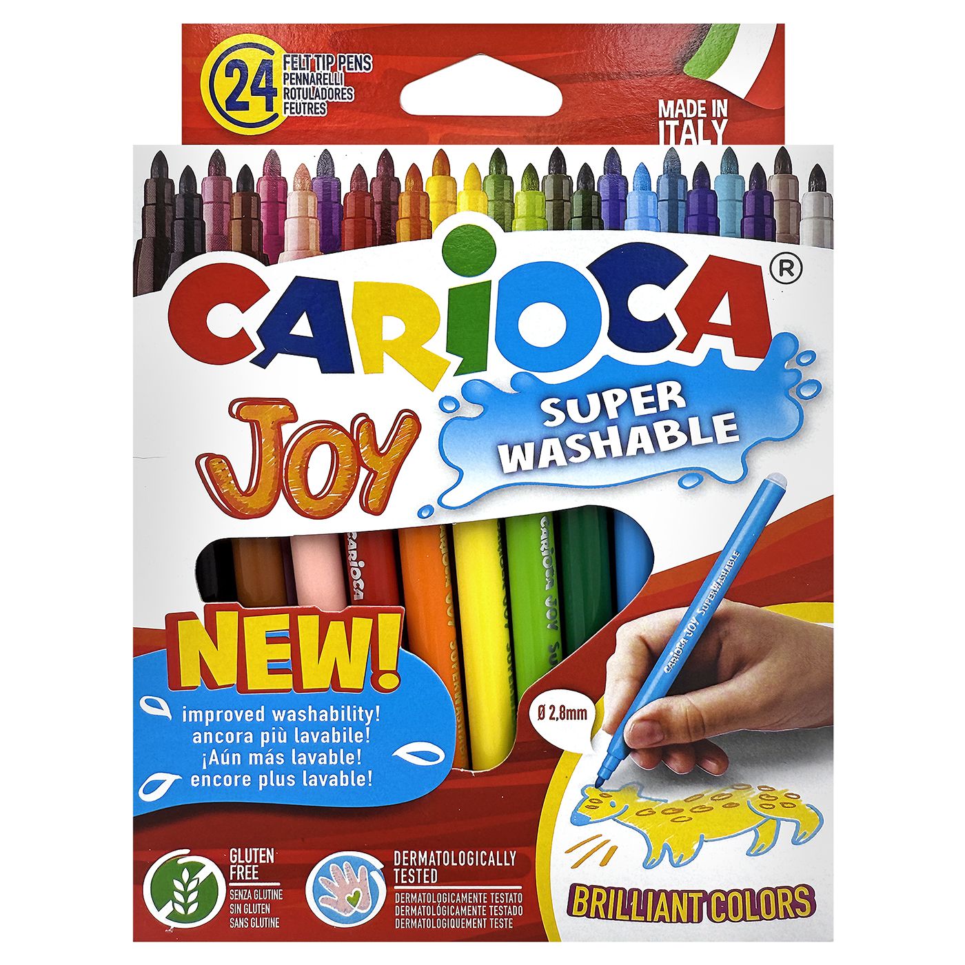 60-7 Μαρκαδόροι Carioca joy 2,8mm σετ=24χρωματα Carioca 40615 - Image 1