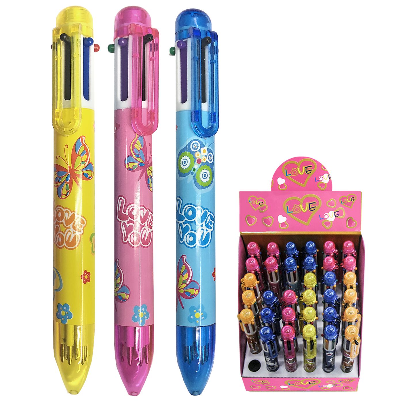 60-75 Στυλό 6 Χρωμάτων Ballpoint 1.0mm JustNote 8095 - Image 1