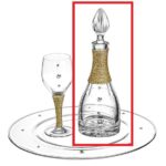 ΚΑΡΑΦΑ ΜΕ SWAROVSKI ΚΑΙ ΧΡΥΣΟ ΚΟΡΔΟΝΙ 10Χ30Υ