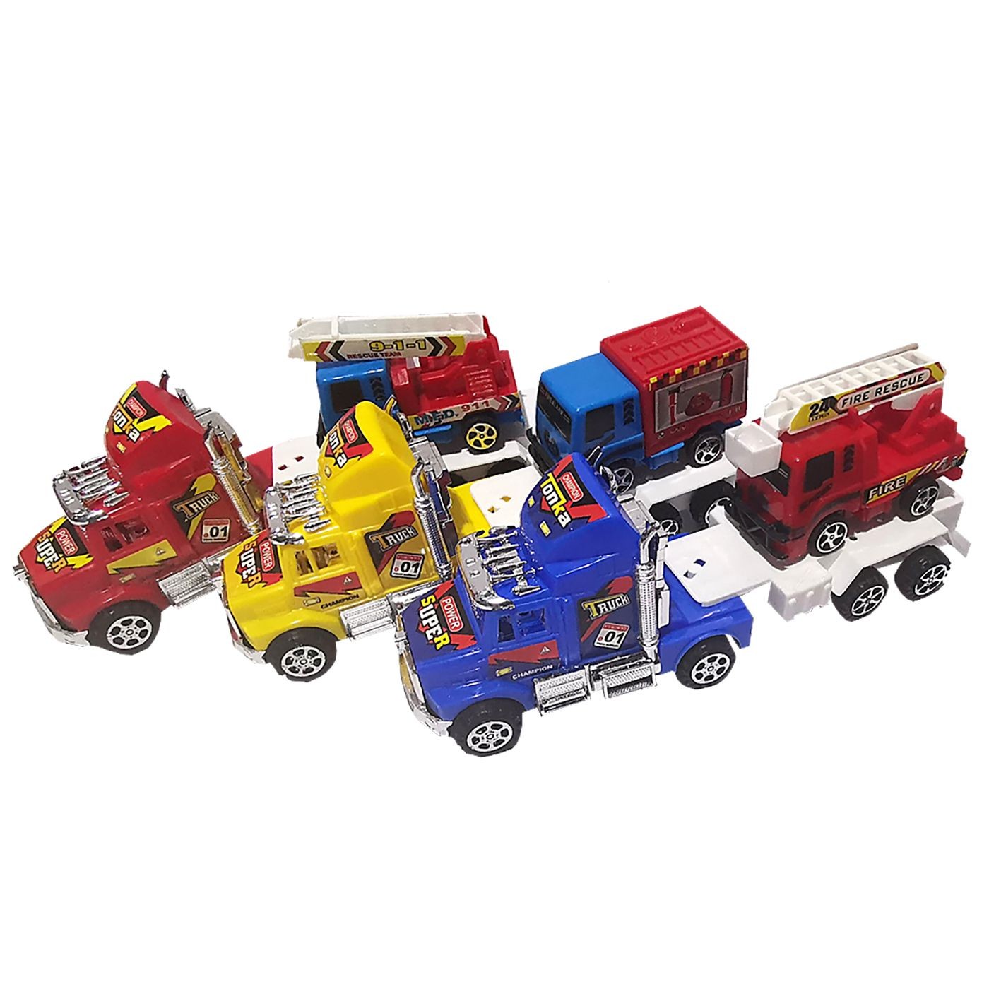 70-2080 Νταλίκα Friction με Όχημα Γερανό 24x10x7cm ToyMarkt 902100 - Image 1