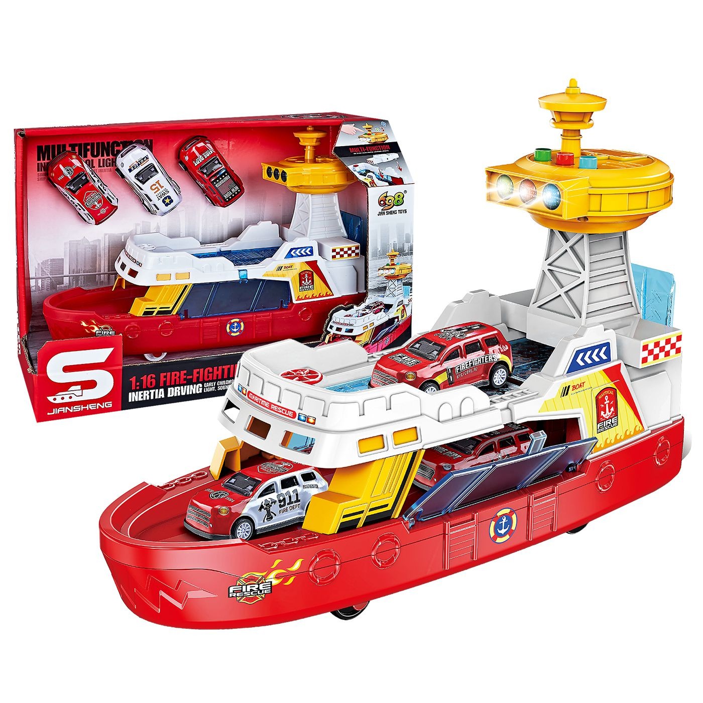 70-2348 Πλοίο Ακτοφυλακής Friction με Φως+ήχους 32x22x13cm ToyMarkt 902368 - Image 1