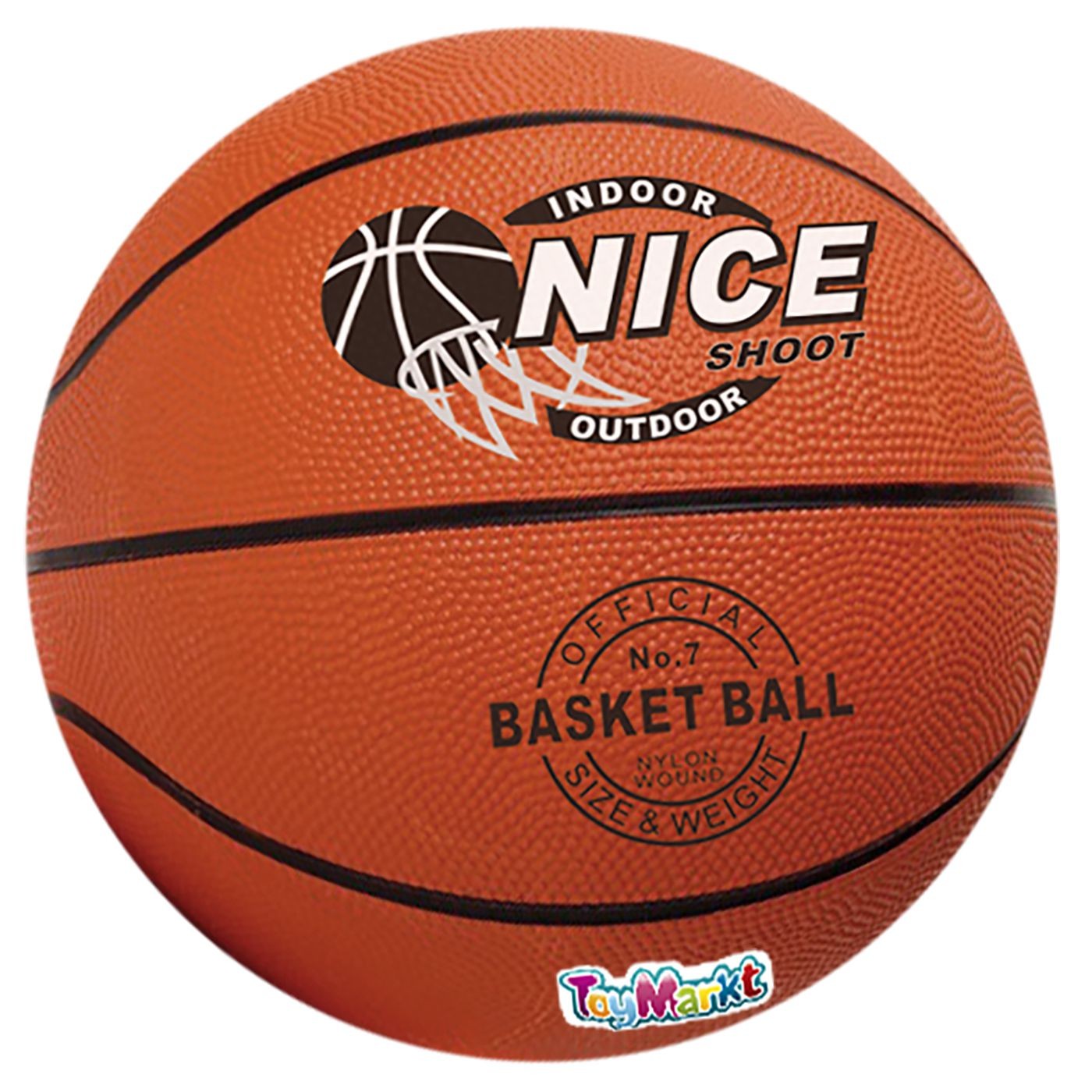 71-25 Μπάλλα Μπάσκετ Πορτοκαλί No7, ~520 gr ToyMarkt 9145 - Image 1