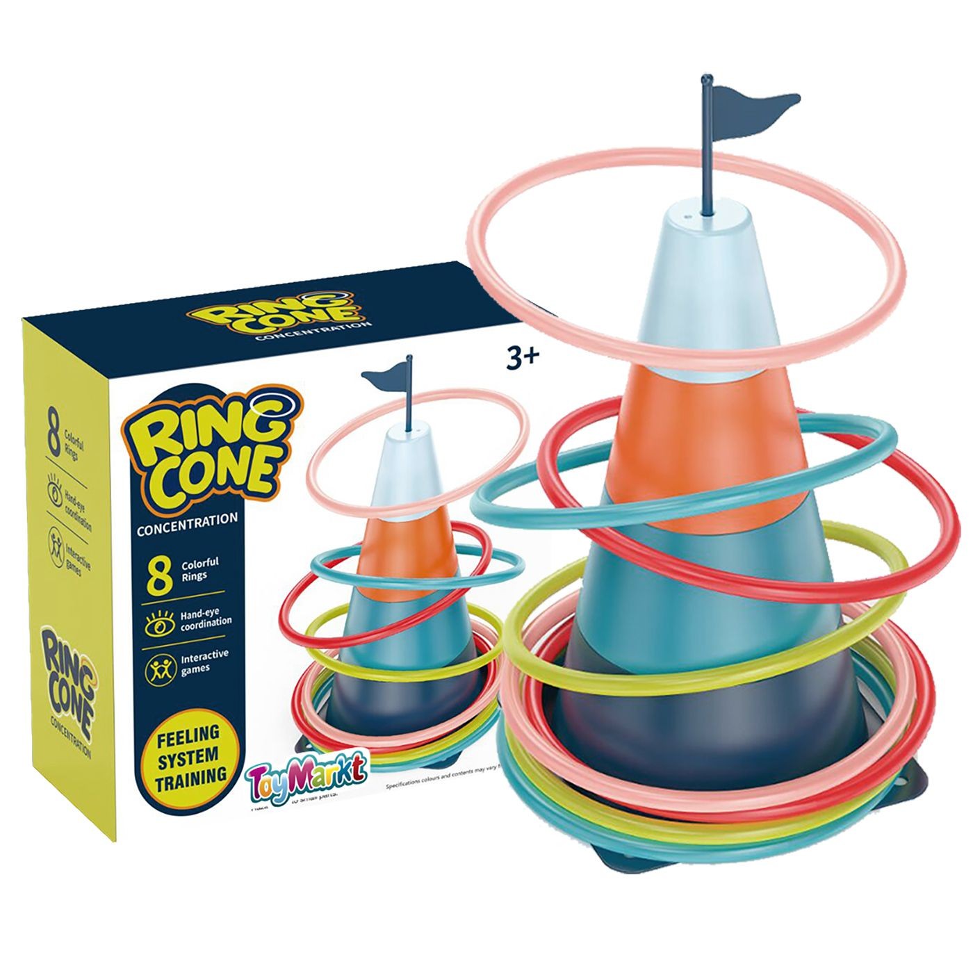 71-3178 Ρίψη Δίσκων με Βάση Κώνο 16x16x7cm ToyMarkt 913198 - Image 1