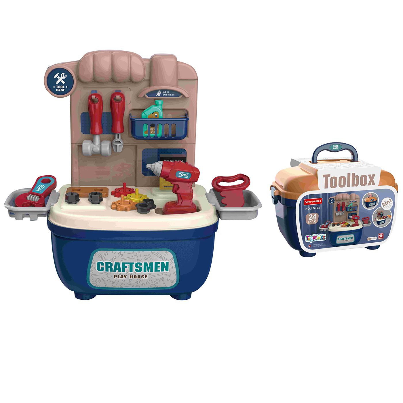 71-3264 Βαλιτσάκι Εργαλεία 24 τεμ 19x13x12cm ToyMarkt 913284 - Image 1