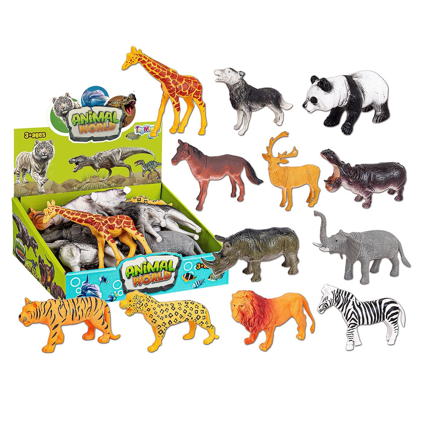 71-3307 Κουτί 12 Άγρια ζώα 22x20x9cm ToyMarkt 913327 - Image 1