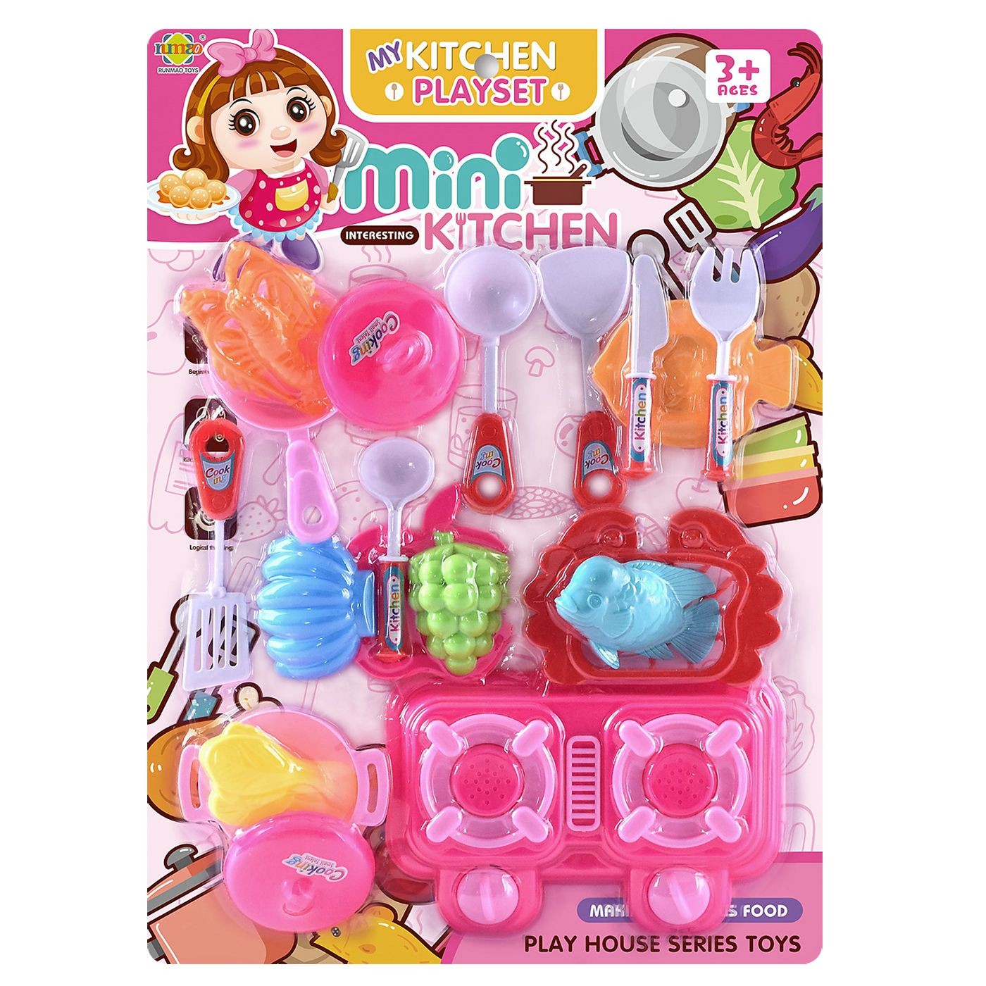 77-1276 Κουζινικά Mini Kitchen Καρτέλα 31x43x5cm ToyMarkt 971296 - Image 1