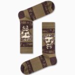 Καλτσα Unisex με Σχέδιο Brown Einstein