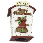 Κουμπαράς Ξύλινος Σπίτι 11,5x9x6cm Xmasfest 1131594 - Image 2