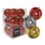 Μπάλα Γυαλιστερή πακ=12τεμ φ4 ø4cm Xmasfest 1131709