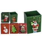 Μολυβοθήκη Χριστουγέννων 4 Σχέδια 8x7x5cm Xmasfest 1131893