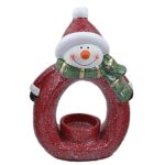 Κηροπήγιο Κεραμικό Χιονάνθρωπος 20,5x14x7,5cm Xmasfest 1132267