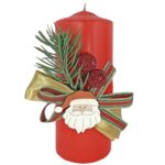 Κερί Κόκκινο Κορμός 13x5cm Xmasfest 1132367