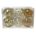 Μπάλες με Γέμιση Ντεκόρ πακ=6τεμ φ8 ø8cm Xmasfest 1132544 - Image 2