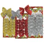 Φιόγκοι Γυαλιστεροί σετ=12τεμ 5,5x6cm Xmasfest 113273