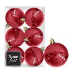 Μπάλες Περλέ Κόκκινες πακ=6τεμ φ6 ø6cm Xmasfest 1132564