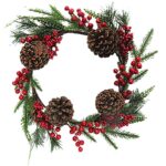 Στεφάνι Κουκουνάρια με γκι ø45cm Xmasfest 1132573