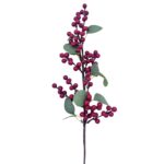 Κλωνάρι με Φύλλα και γκι 63x20cm Xmasfest 1132579