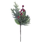 Κλωνάρι Πεύκο Χιονισμένο με γκι 30x15cm Xmasfest 1132580