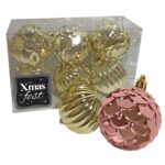Μπάλες Ανάγλυφες πακ=6τεμ φ8 ø8cm Xmasfest 1132774