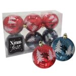 Μπάλες Ντεκόρ Δέντρα πακ=6τεμ φ8cm ø8cm Xmasfest 1132847