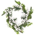 Στεφάνι με Λευκούς Καρπούς ø35cm Xmasfest 1132858