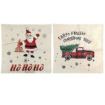 Θήκη Μαξιλαριού Σχέδιο Αμάξι-Άγιος 43x43cm Xmasfest 1132939