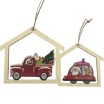 Στολίδι Κρεμαστό Αμάξι Σπίτι Xmas 13x11,5cm Xmasfest 1133040