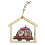 Στολίδι Κρεμαστό Αμάξι Σπίτι Xmas 13x11,5cm Xmasfest 1133040 - Image 2