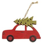 Στολίδι Κρεμαστό Αμάξι με Δέντρο 10,5x7cm Xmasfest 1133052