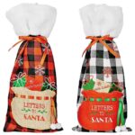 Θήκη Κρασιού Xmas Καρώ 36x16cm Xmasfest 1133201
