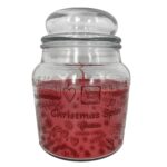 Κερί Christmas Spice σε Βάζο με Καπάκι Μεγάλο 50h 311gr Net, 14,5x11cm Xmasfest 1133336