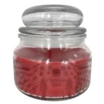 Κερί Christmas Spice σε Βάζο με Καπάκι Μεσαίο 35h 226gr Net, 10x9,5cm Xmasfest 1133338