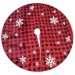 Ποδιά Δέντρου Κόκκινη Καρώ ø120cm Xmasfest 1133349