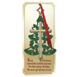 Στολίδι Μεταλλικό Δέντρο-Σταυρός 14x8cm Xmasfest 1133396