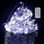 100 Λαμπάκια LED Copper Μπαταρίας Λευκό Ψυχρό σε Σειρά Σταθερά IP20 10,3m Xmasfest 1133506
