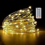 100 Λαμπάκια LED Copper Μπαταρίας Λευκό Θερμό σε Σειρά με Controller IP20 10,3m Xmasfest 1133507