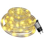 Φωτοσωλήνας 200 LED 10m Λευκός Θερμός με Προγράμματα IP44 ø11mm 10m (+3m Extra Καλώδιο) Xmasfest 1133511