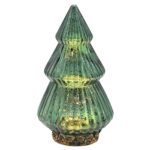 Φανάρι led Γυάλινο Δέντρο Αντικέ Copper 22x12,5cm Xmasfest 1133547