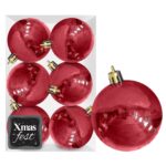 Μπάλες Περλέ Κόκκινες πακ=6τεμ φ10 ø10cm Xmasfest 1133550