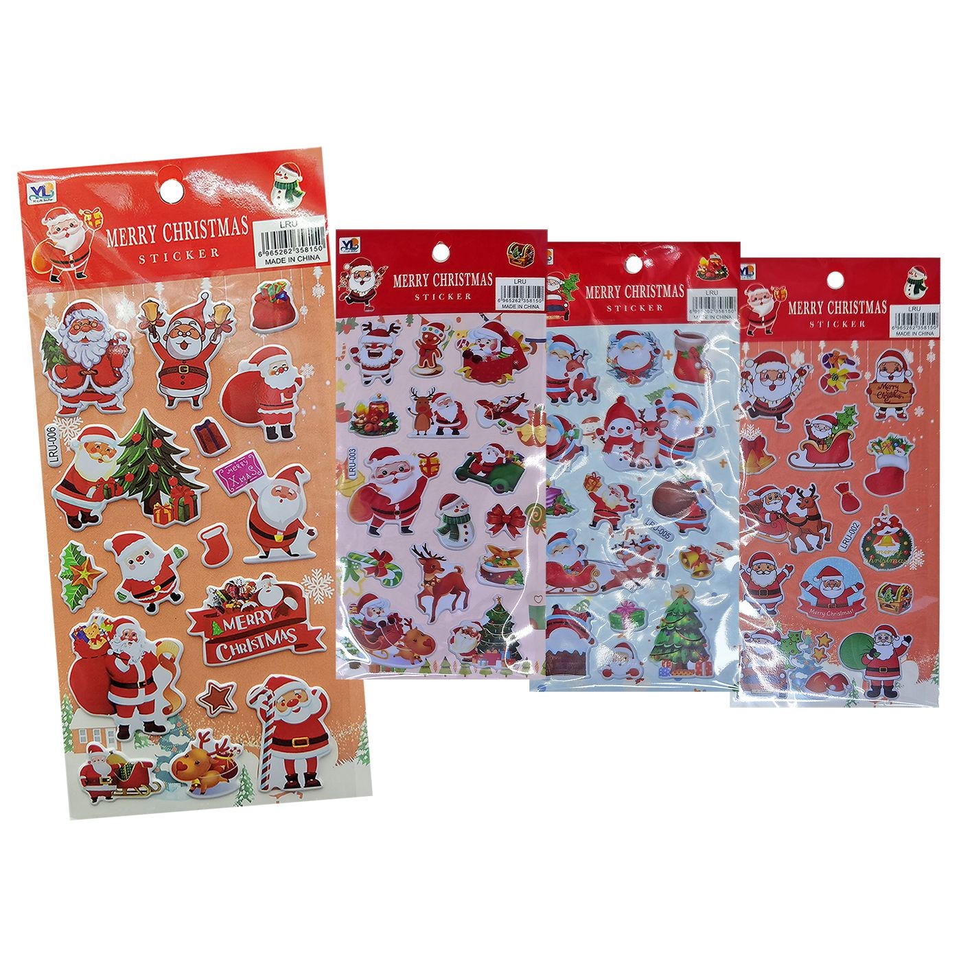 93-3584 Αυτοκόλλητα 3d Xmas Καρτέλα Μικρή 22x10cm Xmasfest 1133604 - Image 1