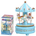 Καρουζέλ Κουρδιστό Γαλάζιο 18x11cm Xmasfest 1133607