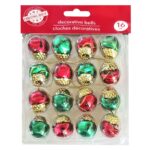 Καμπανάκια Σχέδιο Κουκουνάρι σετ=16τεμ 2x2cm Xmasfest 1133614 - Image 2