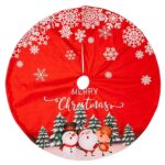 Ποδιά Δέντρου Βελουτέ Χοντρή με Χιόνια ø120cm Xmasfest 1133617