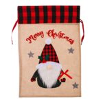 Σάκος Χριστουγέννων Λινάτσα Καρώ 57x38cm Xmasfest 1133623 - Image 2